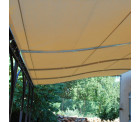 Toile d'ombrage pergola 4x3m imperméable avec œillets à poser sur une structure