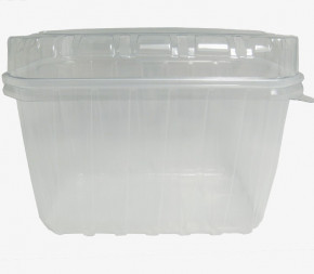 Lot de 100 barquettes PET 1000g avec ou sans couvercle