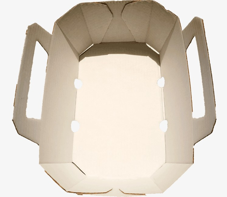 Lot de 100 barquettes en carton impression osier 250g Lot de 100 barquettes en carton impression osier 250g