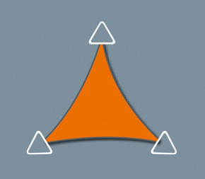 Voile d'ombrage Concave 3.8 x 3.8 X 3.8 - Perméable