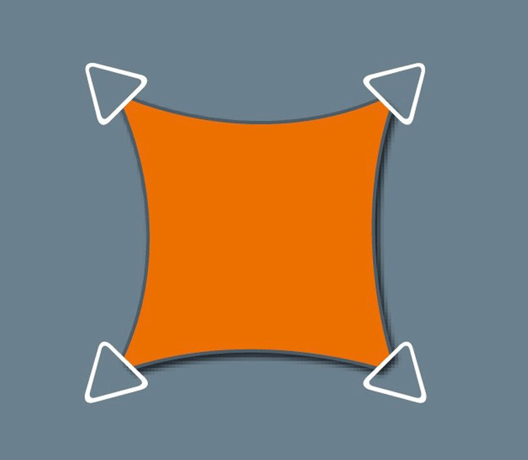 Voile Concave 6 x 4 - Imperméable