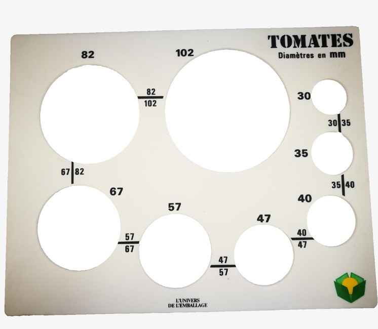 Calibreur plaque à fruits