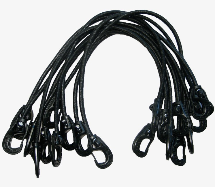 Tendeurs 2 mousquetons - Noir x 10 Tendeurs 2 mousquetons - Noir x 10