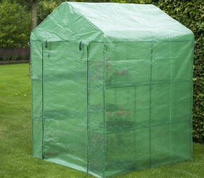 Serre de Jardin avec 4 étagères pour le rangement des semis