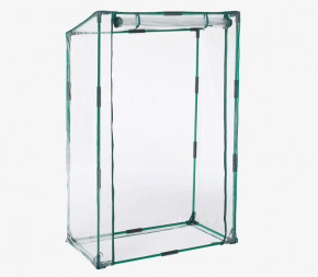 Serre transparente pour cultures grimpantes