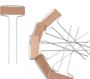 Lot de 6 étiquettes 16cm en zinc