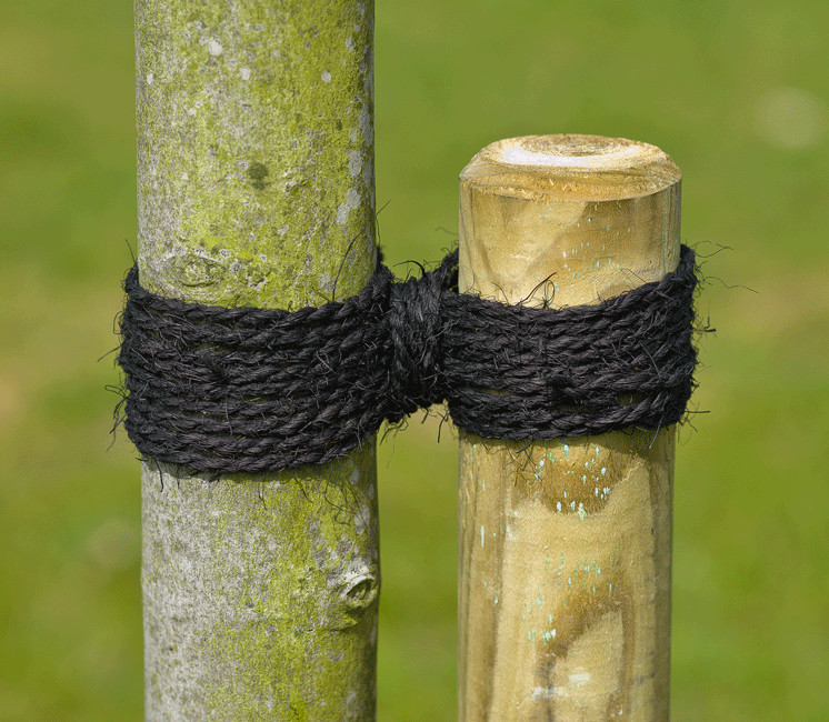 Corde colorée en fibre de coco bio noire