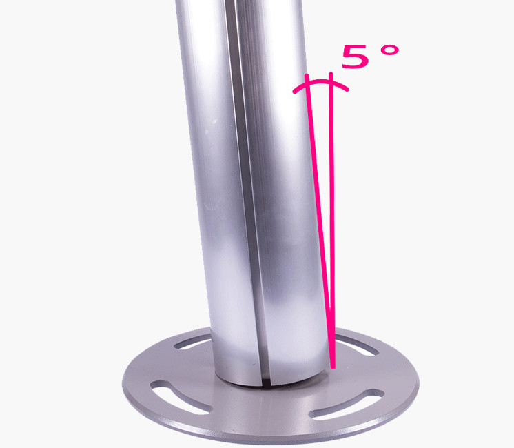 Embase platine (Base ronde) pour poteau télescopique