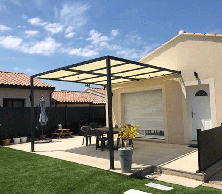 Toile Ombrage 5 x 4 m - IVOIRE