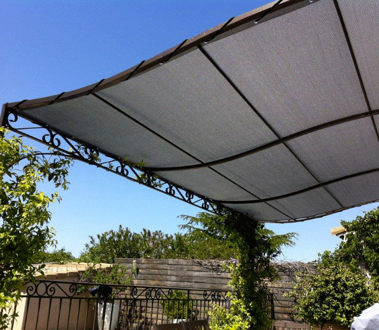 GRIS PLATINE - Toile Ombrage 5 x 5 x 7 m - Perméable GRIS PLATINE - Toile Ombrage 5 x 5 x 7 m - Perméable