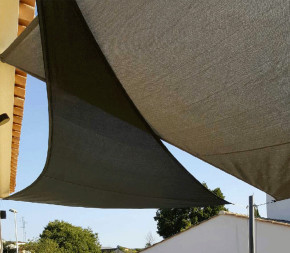 voile d'ombrage anthracite et metal