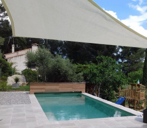 voile d'ombrage permeable creme