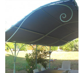 Toile Ombrage Perméable Anthracite 2.50x5.05m