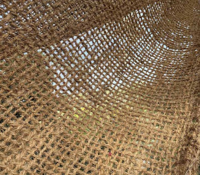 Voile d'ombrage 3 x 3 m à suspendre en fibre de coco naturelle