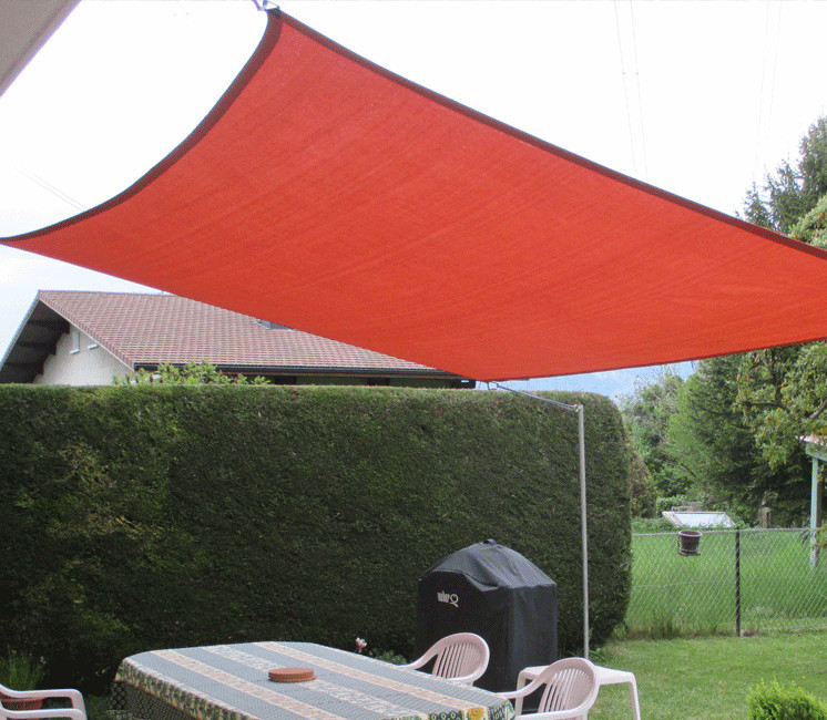 Voile perméable trapèze ivoire 1.10x2.15x1.85