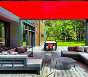 toile pergola sur mesure cerise perméable