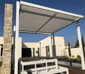 toile d'ombrage sur mesure coloris blanc