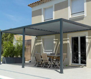 toile d'ombrage avec oeillets gris platine perméable