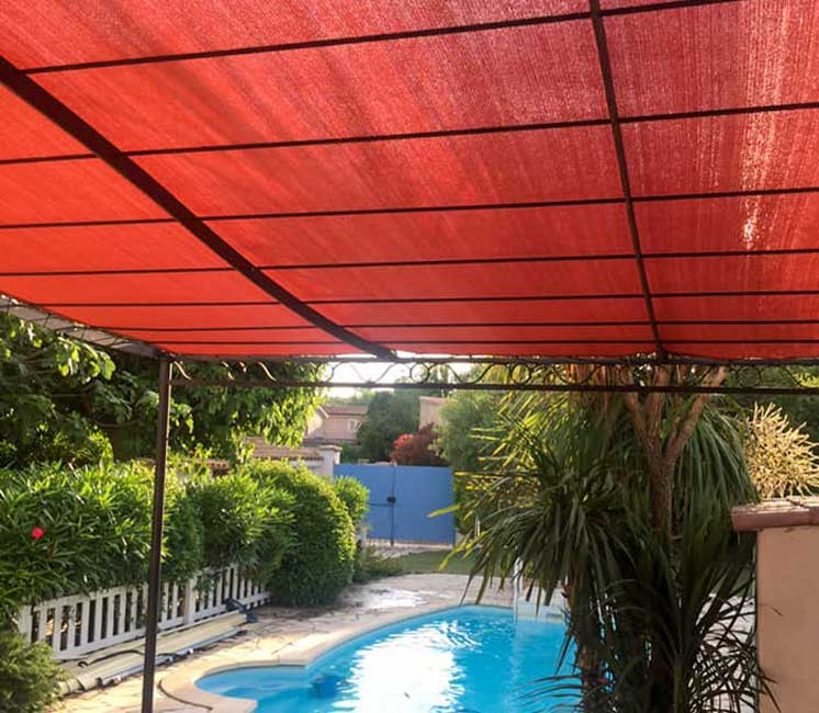 toile terracotta platine matière perméable