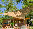 Voile d'ombrage naturel en jute 5 x 5 x 5 m