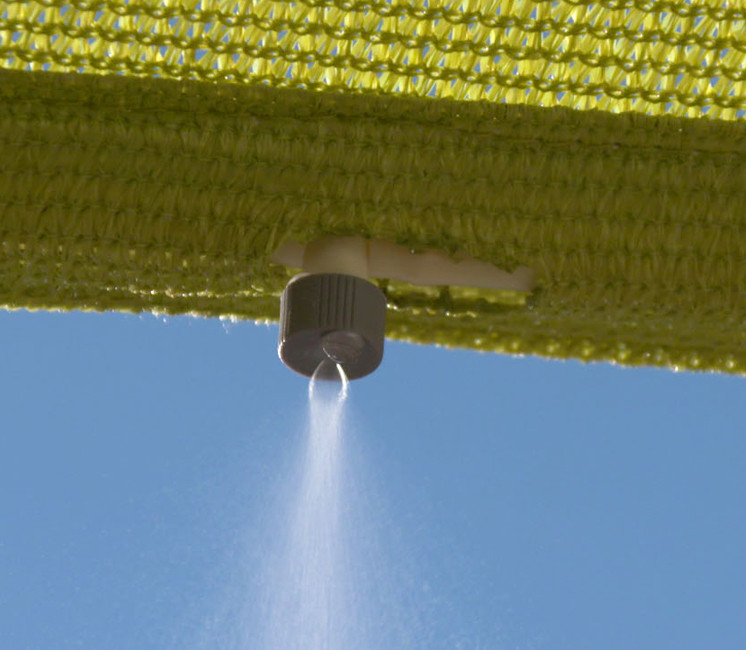 Voile d'ombrage Brumisateur - 3.60 x 3.60 x 3.60 m - 6 buses intégrées