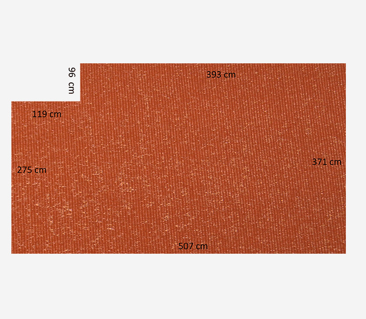 Toile Imperméable Terracotta - 5.70 x 3.71 m
