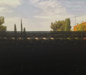 Brise-vue Noir - Occultation 100% - avec boutonnières