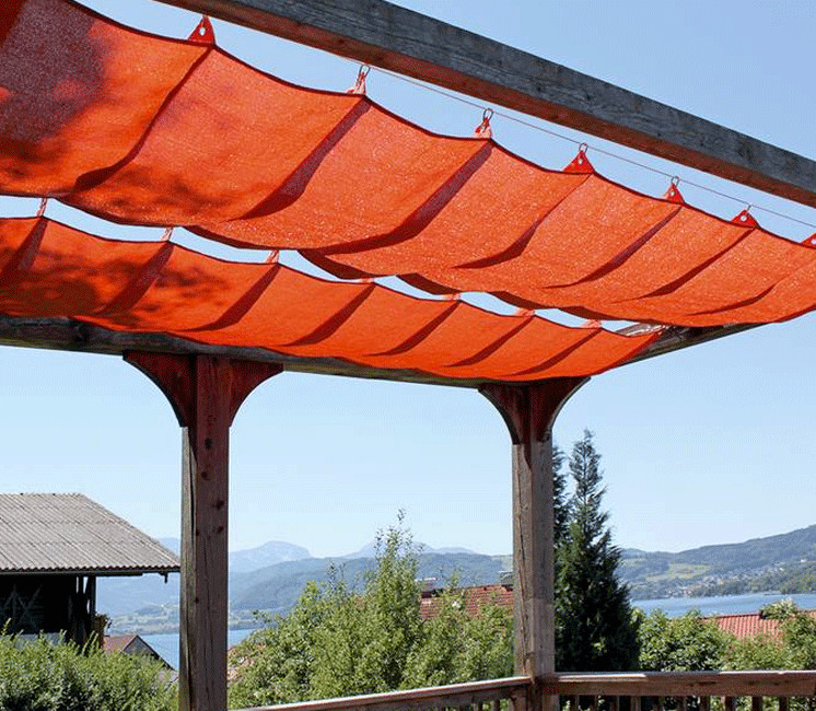 Store de pergola terracotta 3.74 x 3.36 m Perméable