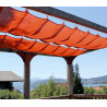 Store de pergola terracotta 3.74 x 3.36 m Perméable