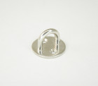 Pontet inox sur platine ronde pour voile d'ombrage