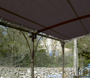 toile d'ombrage pergola