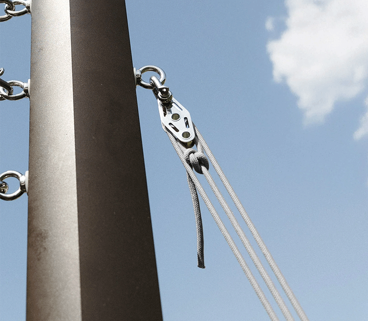 Kit d'haubanage pour mât de voile d'ombrage