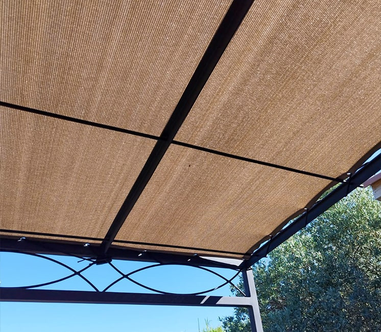 toile pergola sur mesure lin perméable