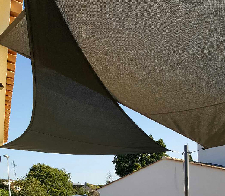 Voile perméable Chocolat 4 x 2.70m