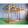 Store de pergola Beige 6m x 3.70m Imperméable