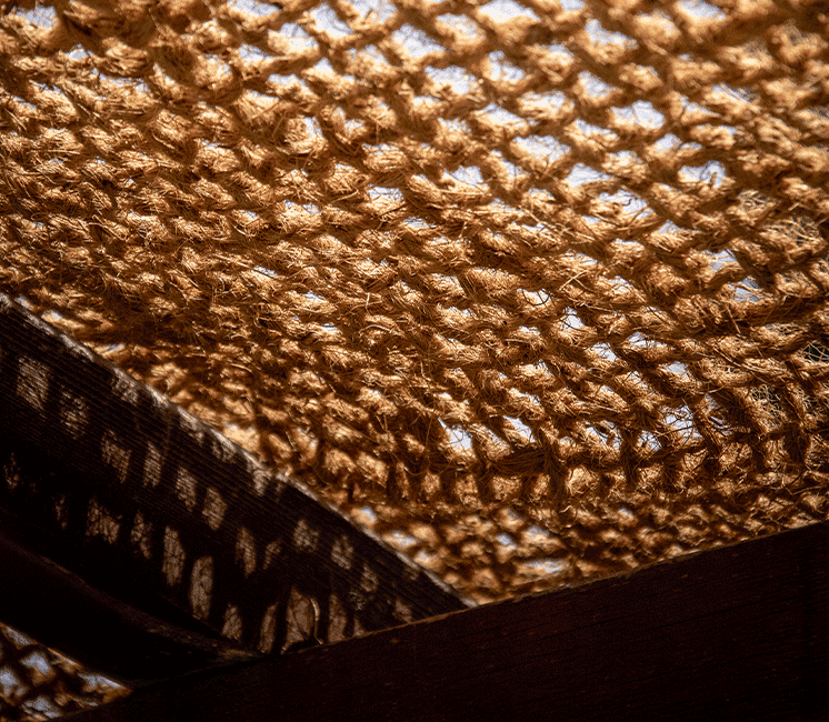 toile d'ombrage fibre naturelle coco