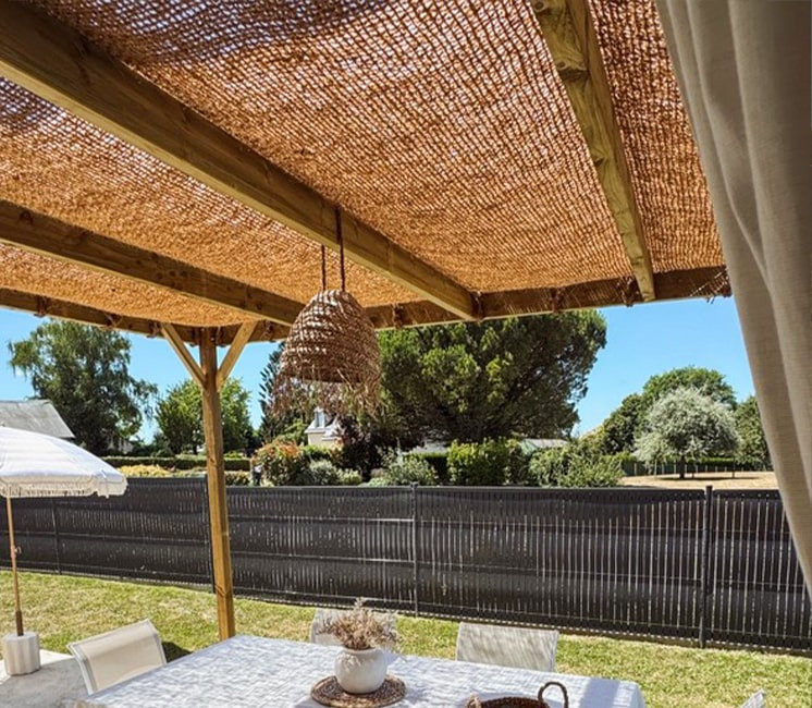 toile d'ombrage pergola en coco