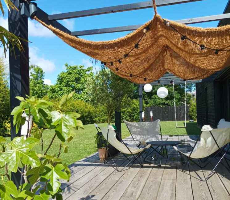 voile d'ombrage en coco 4x4m