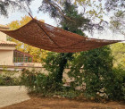 Voile d'ombrage 4 x 4 m à suspendre en fibre de coco naturelle