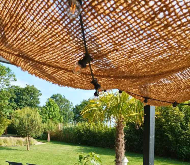 voile d'ombrage en coco 4x4m